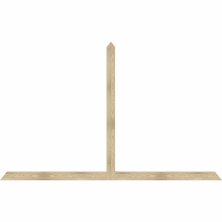 Ekena Millwork Portland Rough Sawn Timber Gable Bracket, Douglas Fir, 108"W x 68"H x 4"D x 4"F, 15/12 Pitch GBW108X68X0404POR00RDF